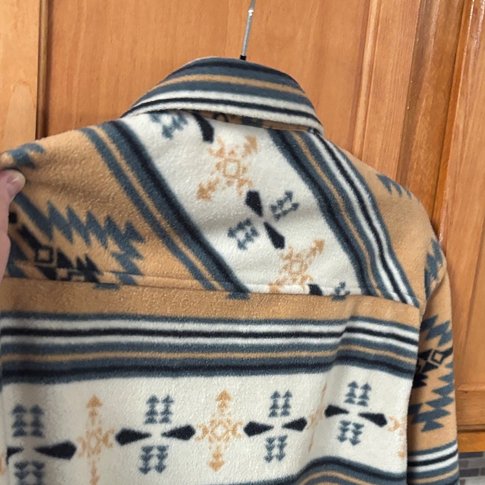 Simply Southern Tan and Black Aztec Shirt Jacket - Picture 9 of 9
